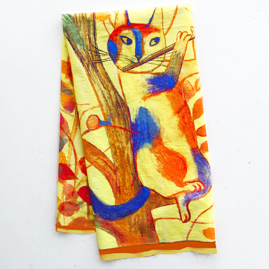 NEW - Flute & Feathers Tea Towel